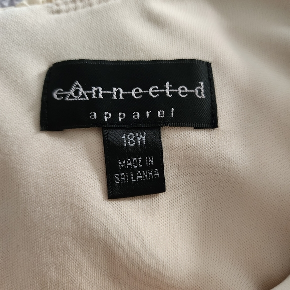 2 for $10  Connected Apparel dress Size 18W yellow and floral - Picture 2 of 5